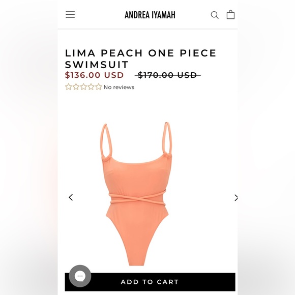 LIMA PEACH ONE PIECE SWIMSUIT ANDREA IYAMAH - Picture 2 of 9